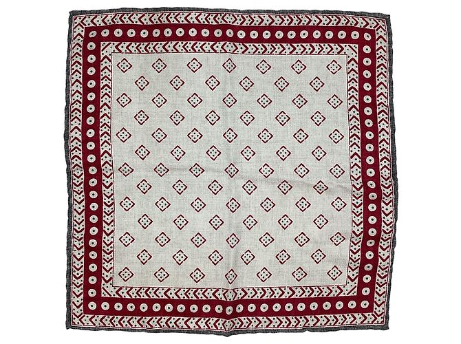 Brunello Cucinelli Geometric Pattern Pocket Square in Multicolor Silk Multiple colors