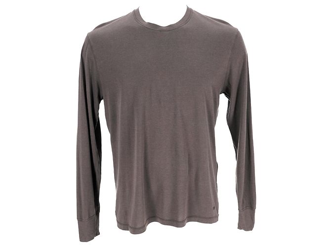 T-shirt a maniche lunghe Tom Ford in lyocell grigio