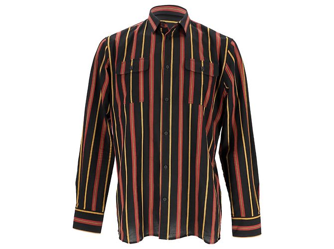 Camicia a righe con bottoni Bottega Veneta in cotone multicolore