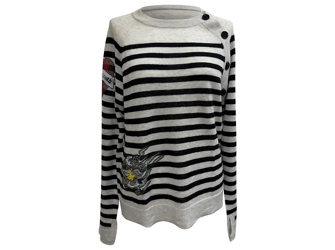 Gestreifter Pullover von Zadig & Voltaire aus mehrfarbigem Kaschmir Mehrfarben