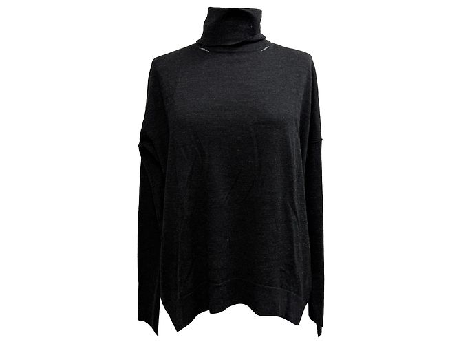 Zadig & Voltaire Rollkragenpullover aus grauer Merinowolle 