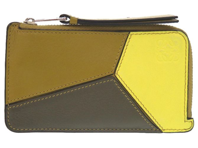 Portafoglio Puzzle Loewe Multicolore Cachi Giallo
