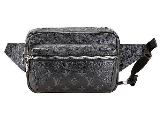 Bumbag Borsa a tracolla Louis Vuitton Monogram Eclipse Taigarama per esterni Nero