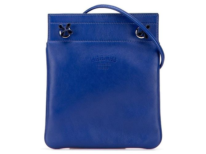 Borsa a Spalla Aline Mini Swift di Hermès Blu