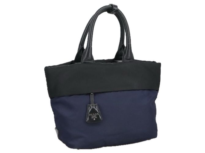 Prada Sac Double Convertible Tessuto Petit Bleu Marine