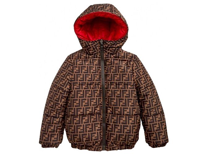 FENDI LOGO FF MIXED REVERSIBLE DOUDAUDNE 5 YEARS Brown