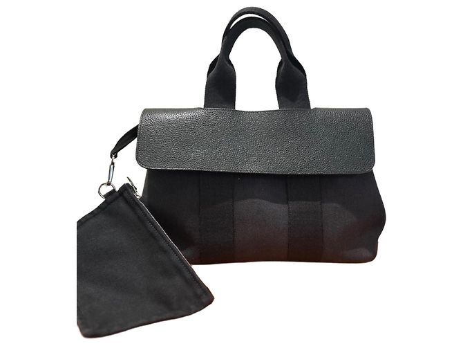 Valparaiso Borsa Hermès Val Paradiso Nera in Tela Nero