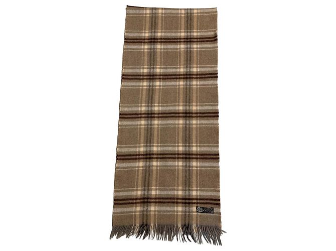 Autre Marque Sciarpa Crombie in misto cashmere e lana Marrone Beige Grigio Bordò