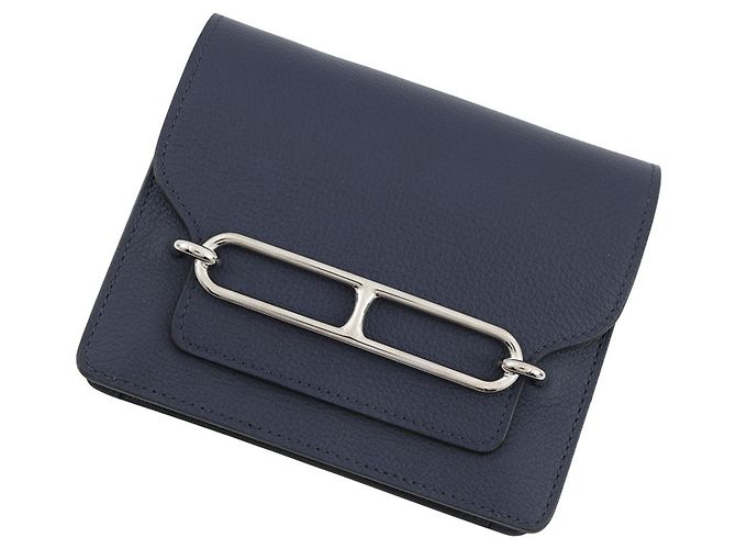 Monedero Roulis Verso de Hermès Azul