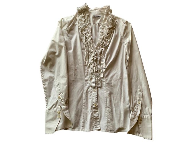 Autre Marque Weiße Bluse mit Rüschen