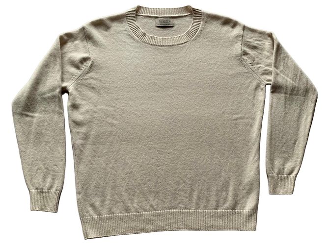 Autre Marque Beige Damen Cashmere Rundhalspullover