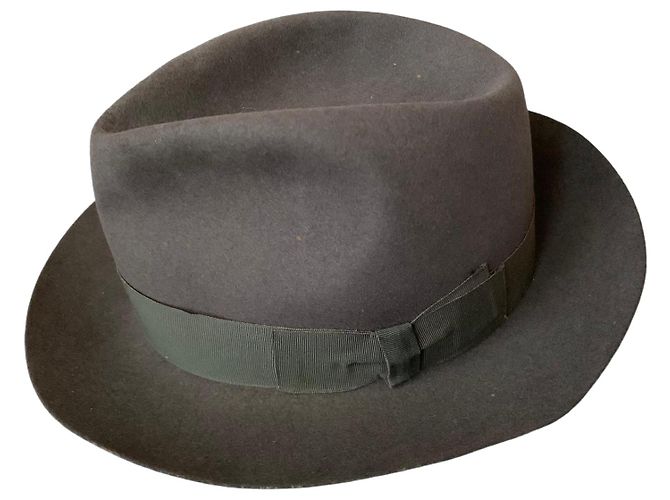 Brown felt Borsalino hat