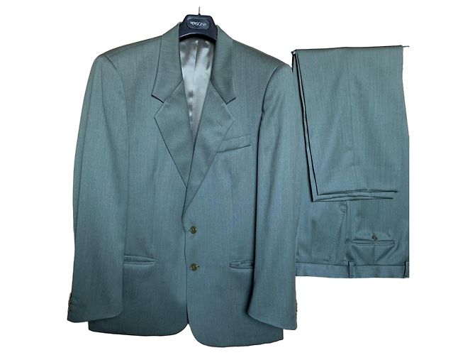 Autre Marque Completo giacca e pantaloni in lana Verde