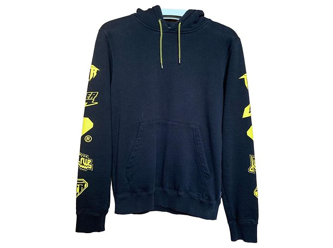Autre Marque Moletom preto com estampas amarelas