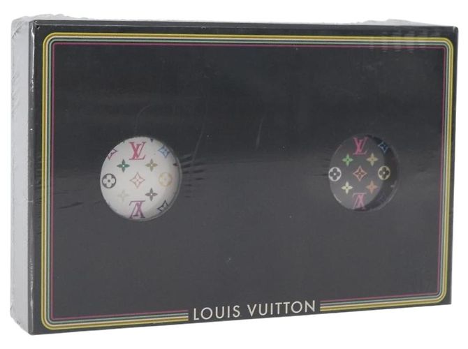 LOUIS VUITTON Multicolor Playing Cards Black White LV Auth AMZ463V