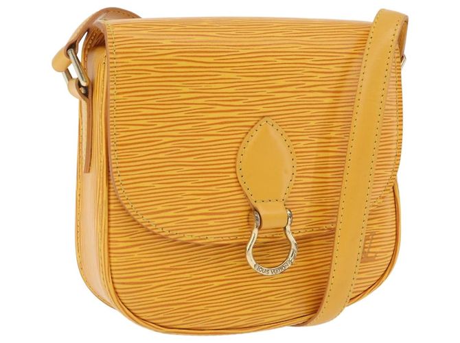 LOUIS VUITTON Borsa a Spalla Epi Saint Cloud PM Gialla M52219 LV Auth ARZ450 Giallo