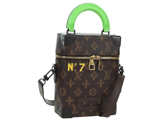 LOUIS VUITTON Monogram Vertical Box Trunk Shoulder Bag M59664 LV Auth ARZ543SAM