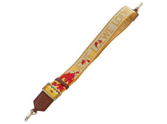 LOEWE �~ Studio Ghibli Howl's Moving Castle Shoulder Strap Canvas Auth 167093SM Beige