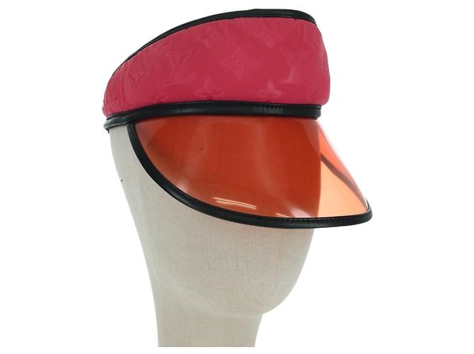 LOUIS VUITTON Monogram Sun Visor Pink LV Auth LNZ848V