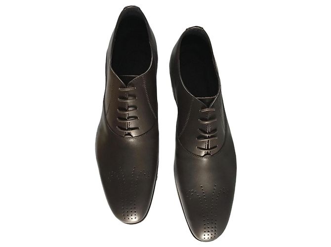 Sapatos Derby Rochas em couro marrom