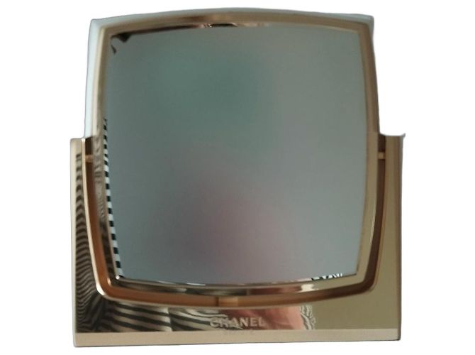 Chanel Miroir double Face de table Doré