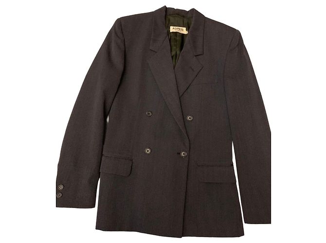 Aspesi Double-breasted blazer Dark grey