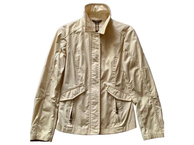 Autre Marque The Bridge Jacke aus cremefarbenem Baumwollstoff Roh