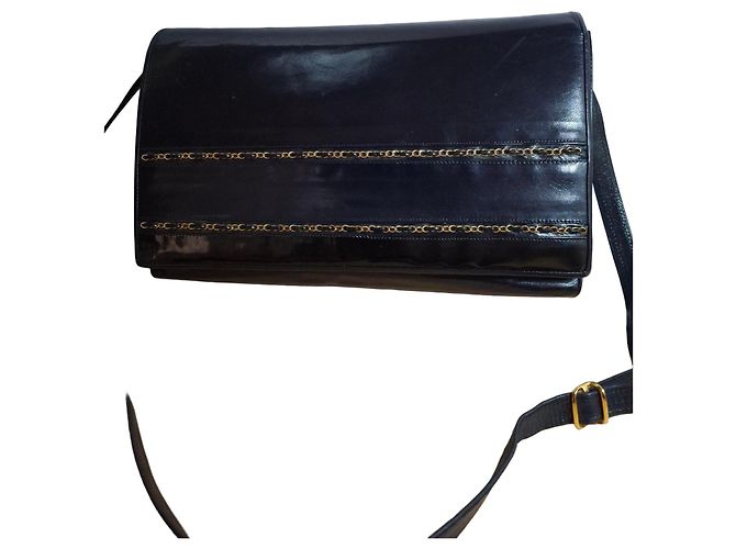 Bruno Magli schwarze Lederhandtasche
