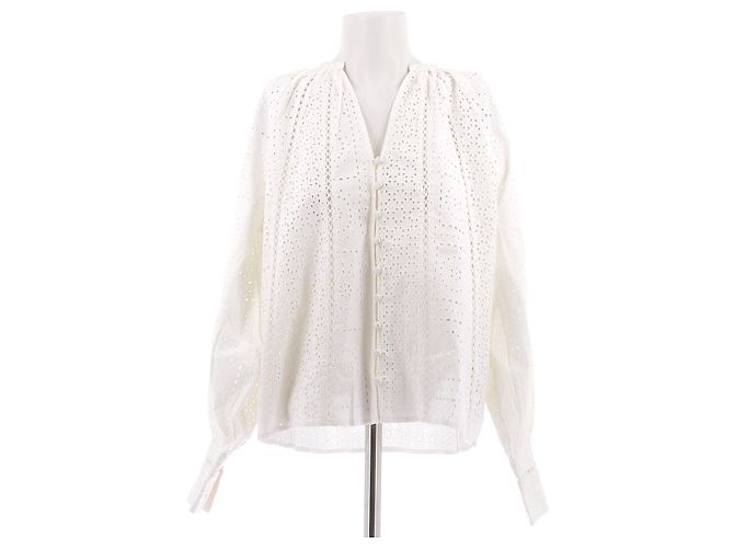 Blusa SéZane blanca de algodón Blanco