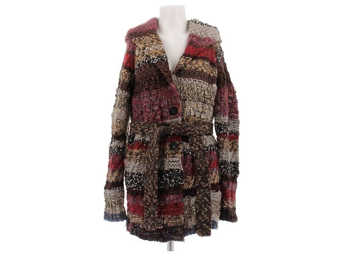 Dior Pull à capuche en laine multicolor Multicolore