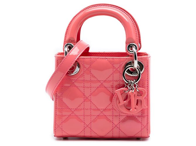 Dior Rose Micro Patent Cannage Lady Dior