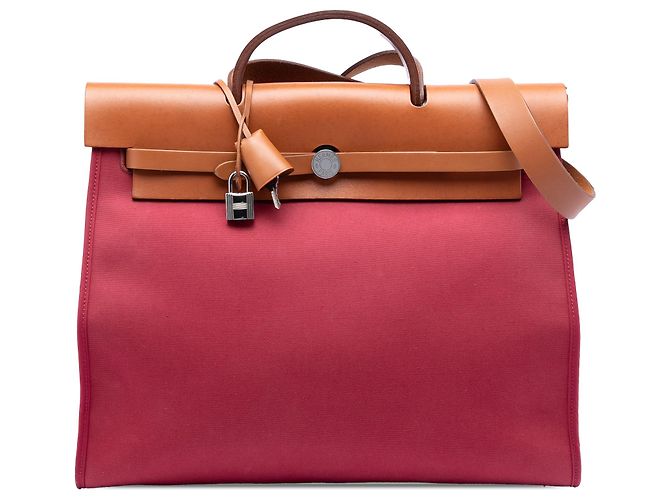 Hermès Borsa Herbag Zip 39 Rossa Rosso