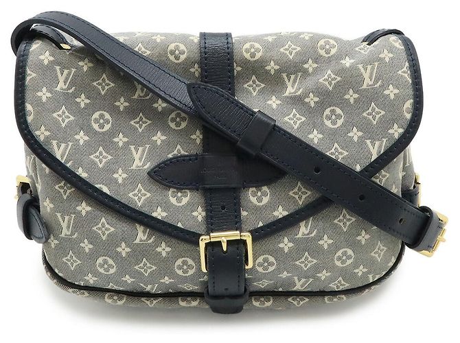 Bolsa de Ombro Saumur PM Monograma Idylle Louis Vuitton Azul
