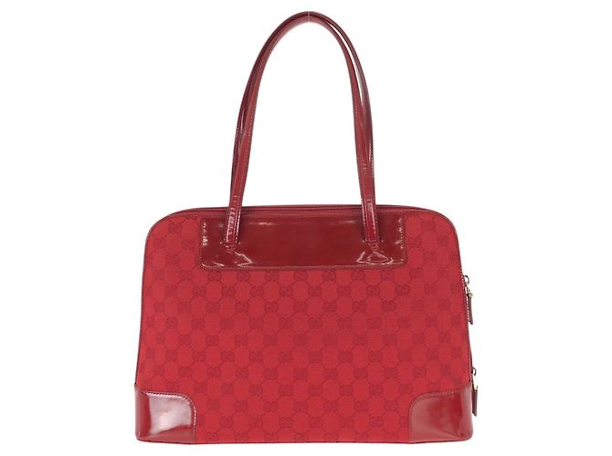 Gucci Rote GG Canvas Tragetasche