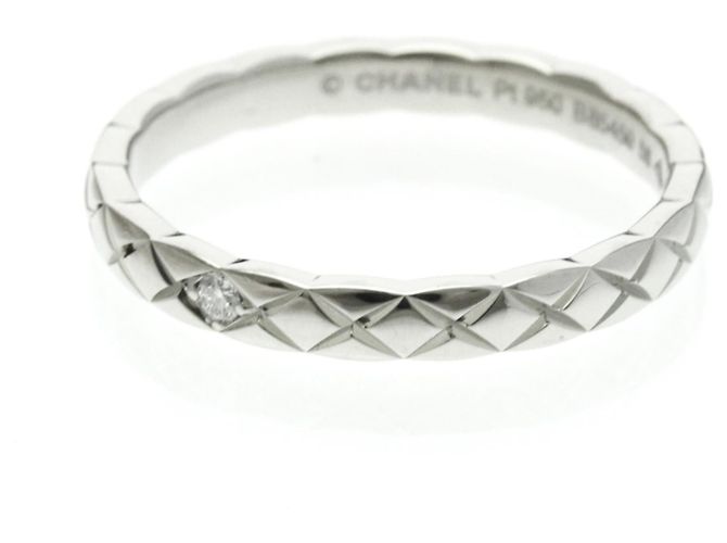 Chanel Coco Crush Ring - Kleines Modell 1P Diamant in Platin Silber