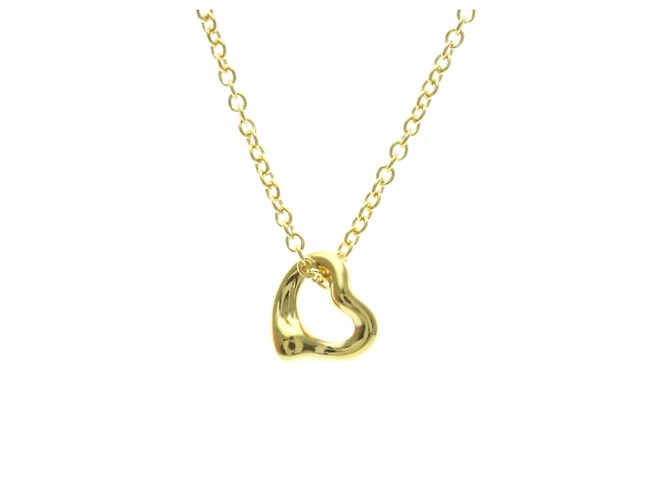 Elsa Peretti Tiffany & Co Collar Péndulo Corazón Abierto en Oro Amarillo Tiffany Dorado