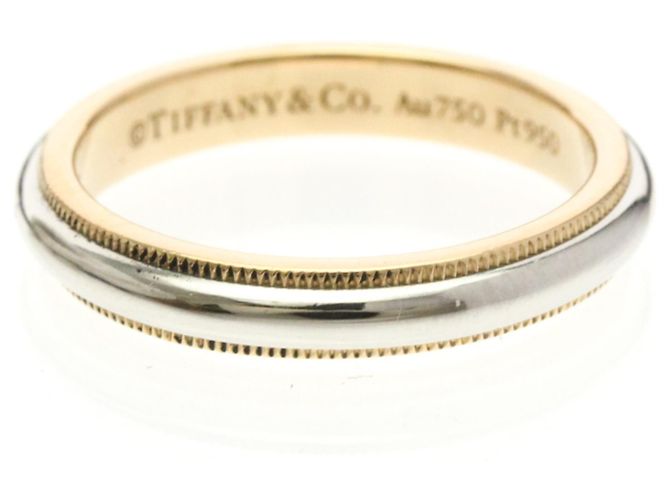 Tiffany & Co Bague Milgrain Tiffany Argenté Doré