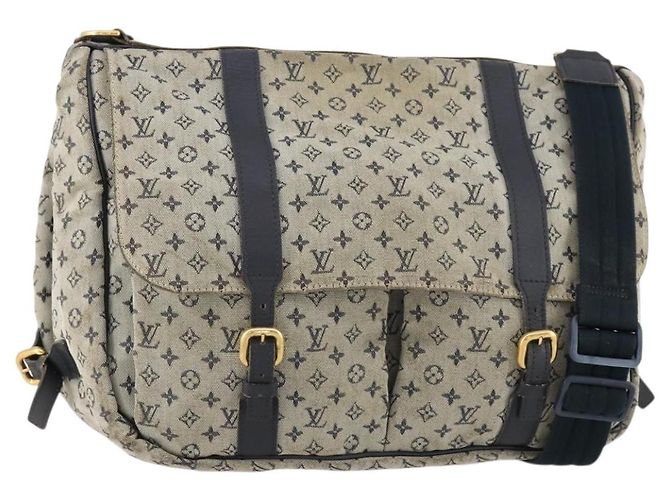 LOUIS VUITTON Mini Sac Maman Monogram Blu M42350 LV Auth BA11171