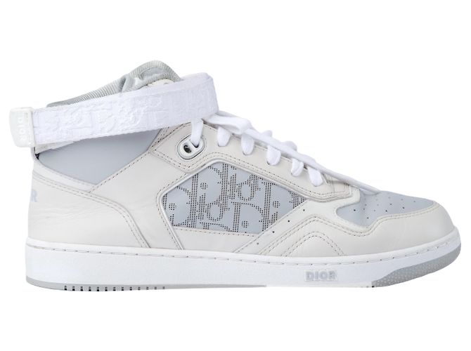 Dior Leder B27 High Top Sneakers Weiß