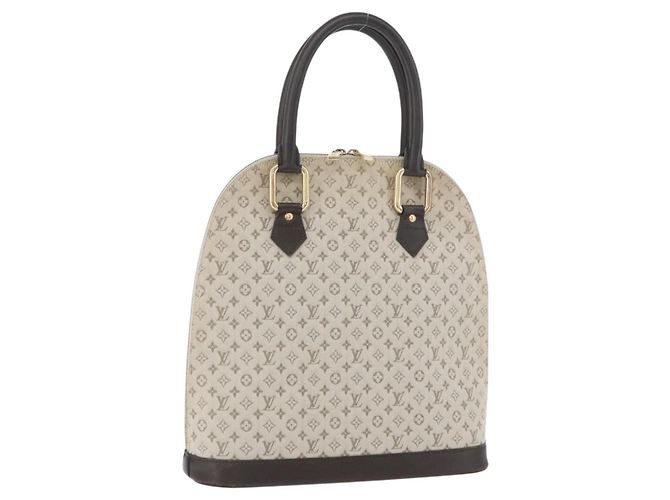 LOUIS VUITTON Monogram Mini Alma Haut Handtasche Khaki M92203 LV Auth BA11248