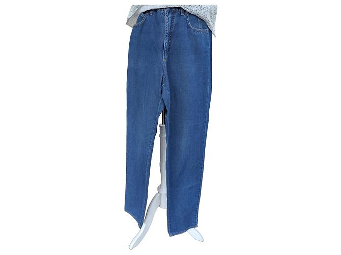 Calças Jil Sander de algodão azul