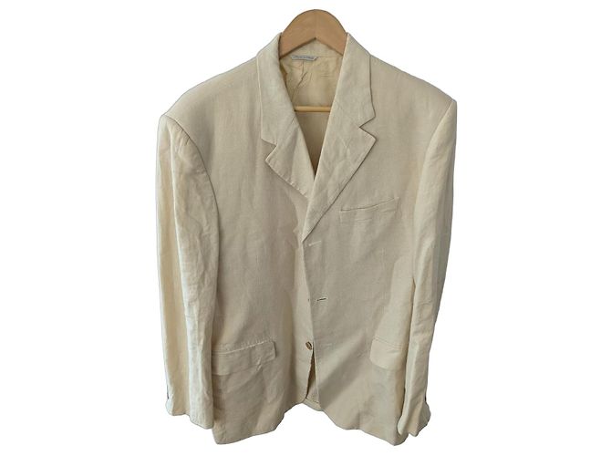 Versace Leinenblazer Beige