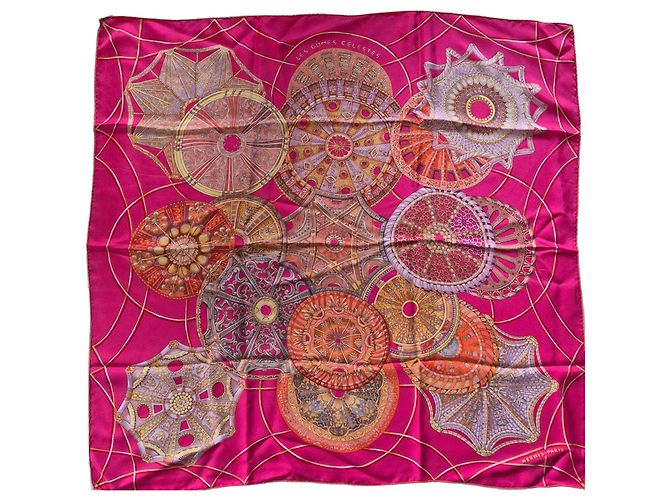 Hermès Seidentuch The Celestial Domes Fuchsia Fuschia