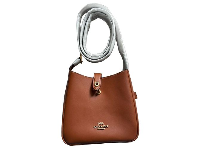 Borsa a secchiello Coach in pelle marrone