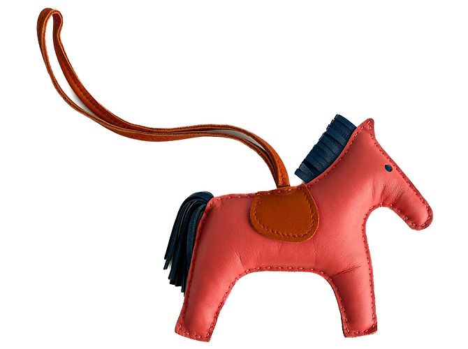 Hermès Rodéo PM Leather Charm Pink