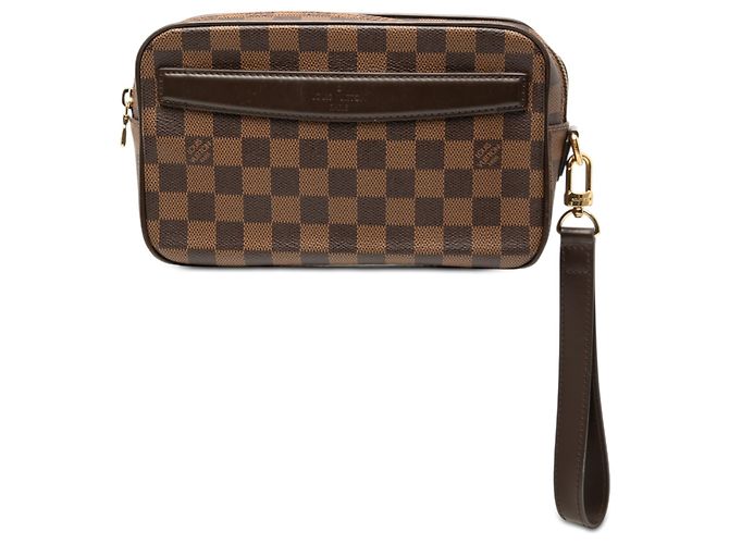 Pochette Saint Paul Damier Ebene Marrone Louis Vuitton