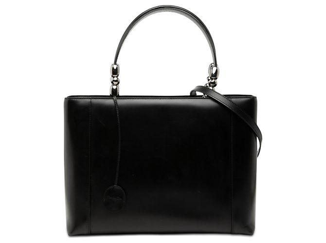 Bolsa Malice de couro preto Dior com pérolas