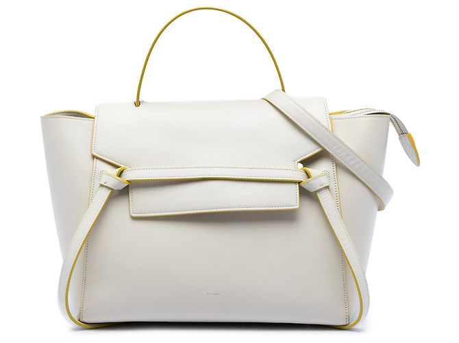 Belt Bag Céline Bolso de cinturón mini de piel de ternera lisa blanca Celine Blanco