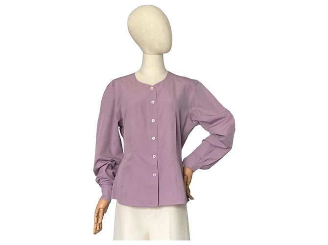 Camisa roxa de mistura de algodão com botões Sportmax Roxo