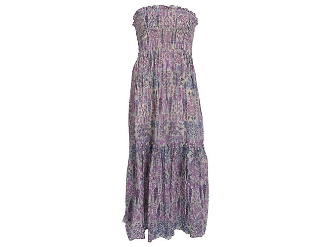 Abito midi smock con stampa floreale Ba&Sh Piala in cotone multicolore